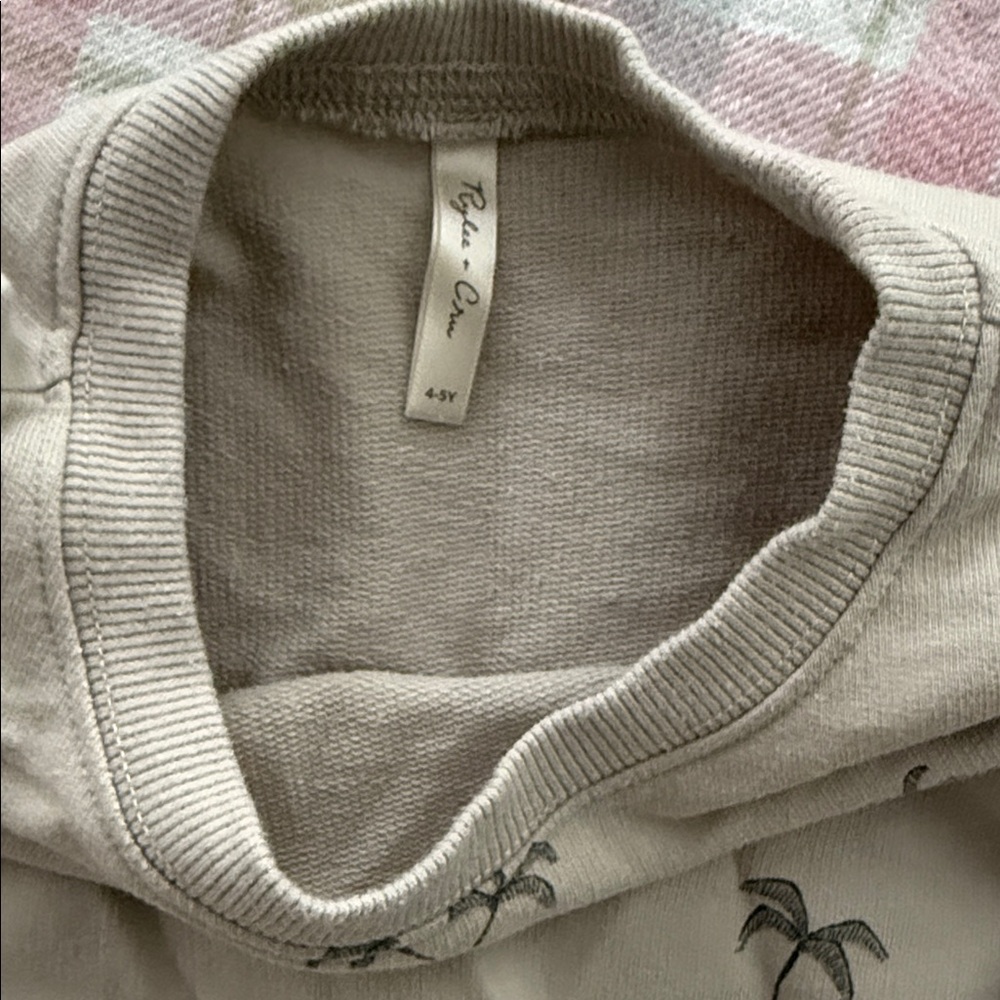 Rylee + Cru Beige Palm Print Set - Picture 2 of 5